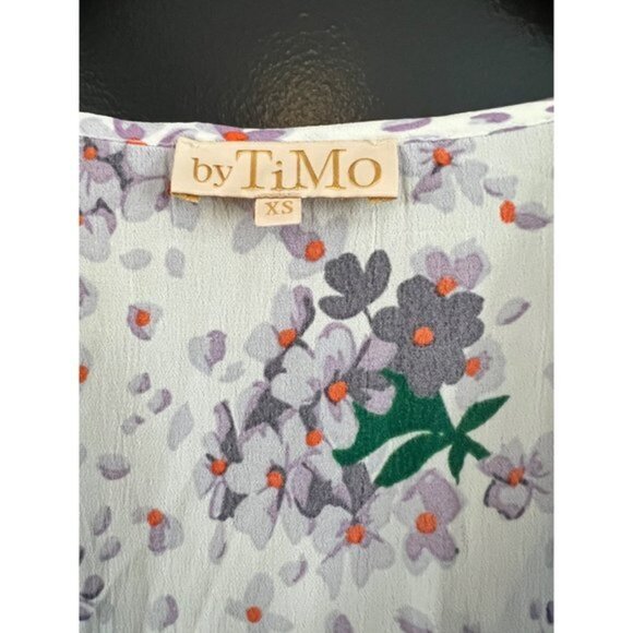 NWOT by TIMO summer floral dress button front size XS - Picture 8 of 13